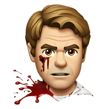 Dexter Morgan with blood spatter sticker