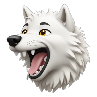 arctic wolf giggling sticker