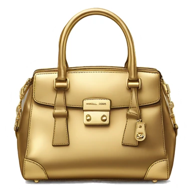 Realistic gold designer Michael kors satchel purse. sticker