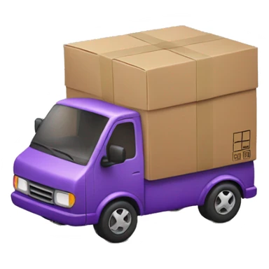 Delivery car with violet accents sticker