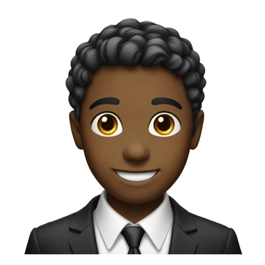 smiling boy in formal suit talking  sticker