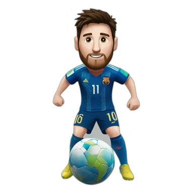 messi con la copa del mundo sticker