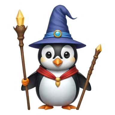 Penguin Wizard sticker