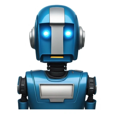 LED DaftPunk-style blue robot talk box sticker