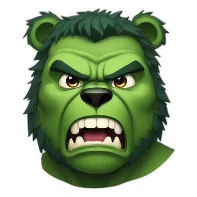 hulk werebear not angry sticker