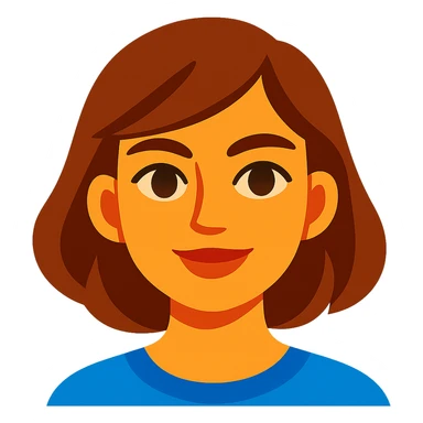 white girl with brown hair, light brown eyes, medium eyelashes, brown eyebrows, medium lips, medium nose in vibrant toon style sticker