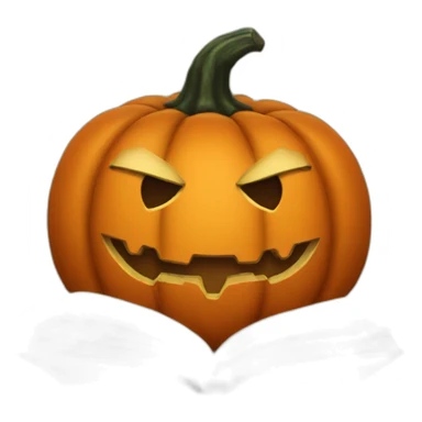 A halloween pumpkin reading a book sticker