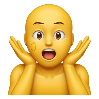 yellow emoji hands choking itself, tight around the neck aggressively  sticker