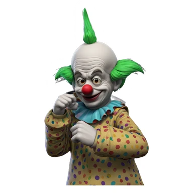 old clown in long sleeves sticker
