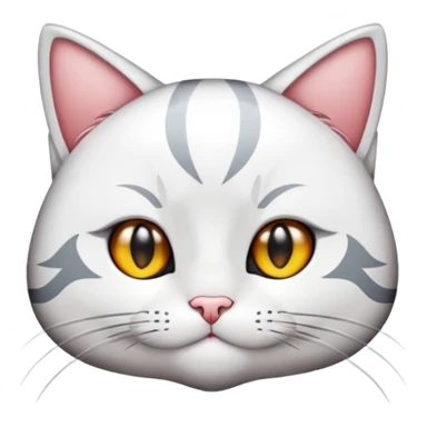 Kısa siyah küt saçlı anime kızı kedi kulaklı sticker