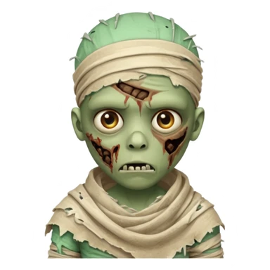 zombie mummy child
 sticker