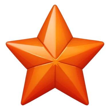 Oreange ball in red star sticker
