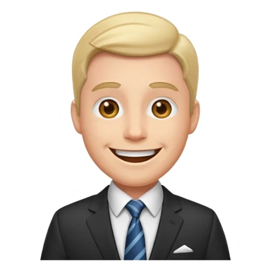 excited office boss sticker