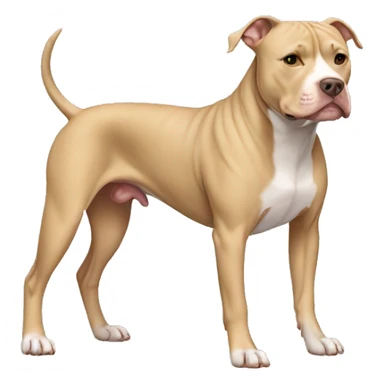 Beige pitbull full body sticker