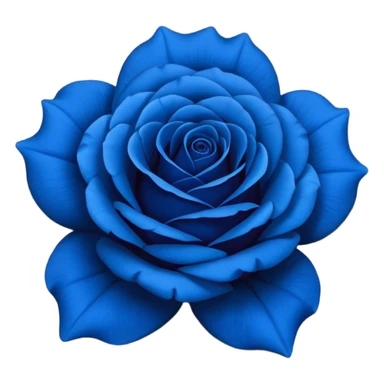 rose shape flower, no stem, now make it a vibrant and bold and darker shade of blue sticker