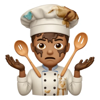 poo exploding from a chefs bottom sticker