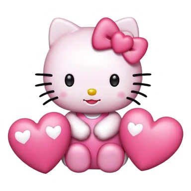 Hello kitty with hearts sticker