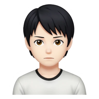 My hero academy character Todoroki with black hair sticker