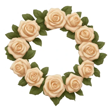Beige rose wreath  sticker