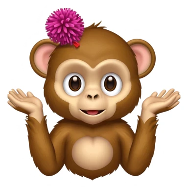 monkey with pom pom’s sticker