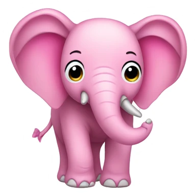 Pink elephant sticker