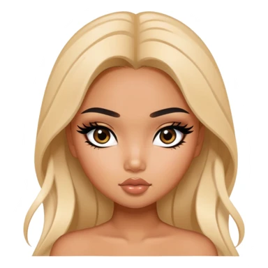 asian tanned beauty standard, pretty bratz baddie, black eyeliner sticker