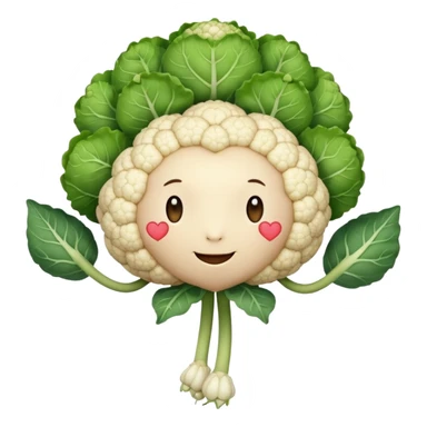 Polliflower.  It is a cauliflower floret with skinny arms and legs and a heart. sticker