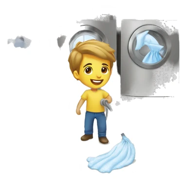 washing floors sticker