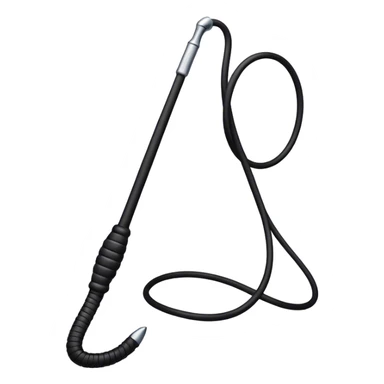 Very Short Black riding whip  sticker