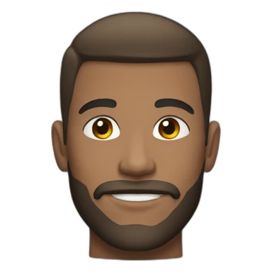 Muscle teen guy with facial hair sticker