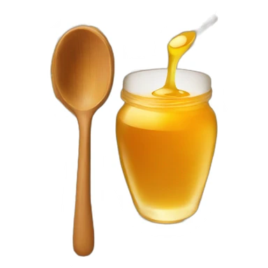 honey spoon diping in honey sticker