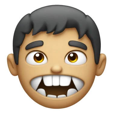 Angry with teeth sticker