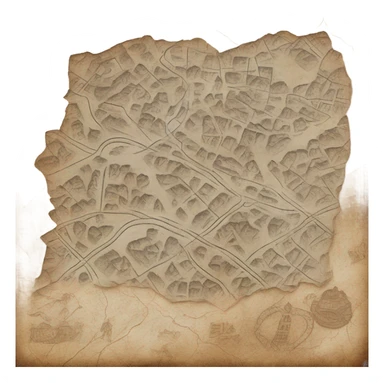 map on a stone  sticker