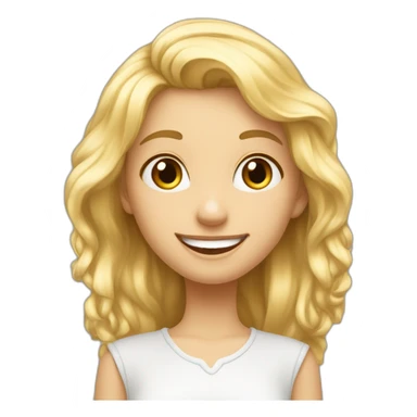 uen fille blonde avec des ailes dans le dos et un jolie sourire sticker