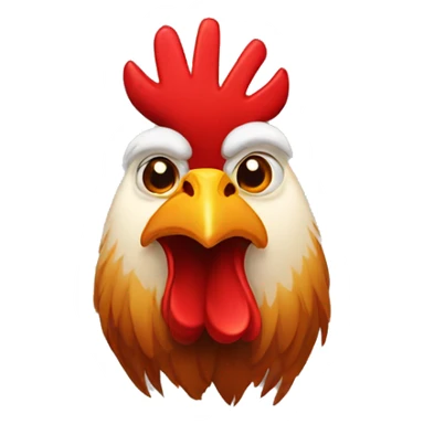 Rooster with big lips sticker