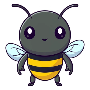 cartoon bumblebee sticker