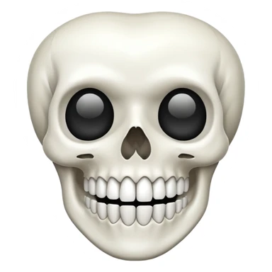 tooth skull shaped sticker