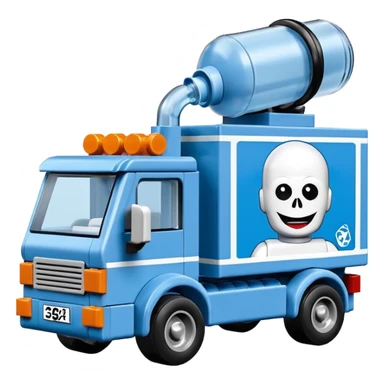  Mr. Freeze’s lightning Bug busters exterminators moving truck Lego  sticker