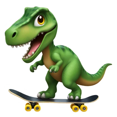 dinosaur skateboarding  sticker