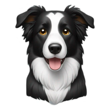 meditating black border collie dog sticker