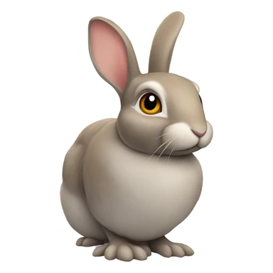 Rabbit on pigeon sticker