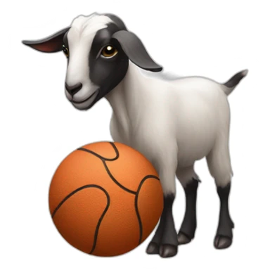 goat with a ball sticker