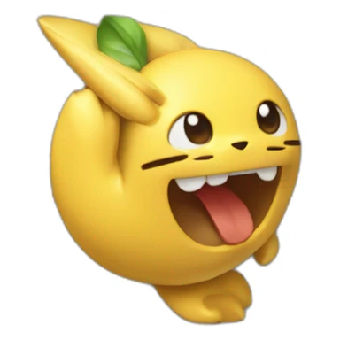 Pokémon qui mange des pâtes sticker