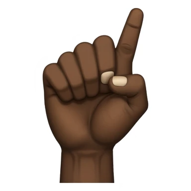 a black fist, with the middle finger sticking up sticker