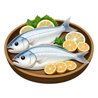 Sliced Raw White Fish sashimi sticker