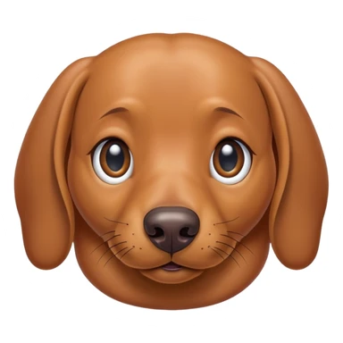 A cute but slightly chubby dachshund with one eye sticker