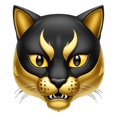 Emolgi de pantera negra con detalle en la frente color dorado sticker