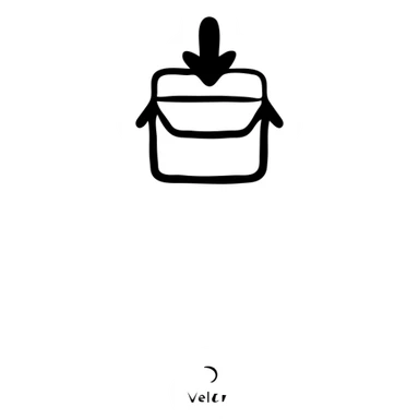 Apple-style iOS share button with arrow pointing up from a box, clean minimalist design sticker