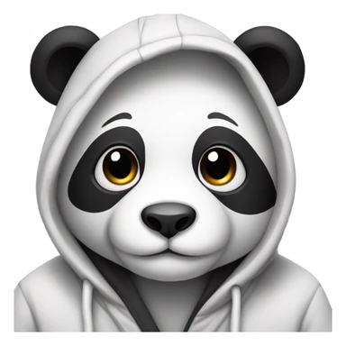Panda wearing a hoodie  sticker