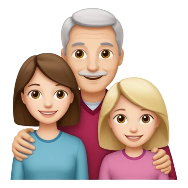 Familia : papá , mamá , hija mayor , hija menor. sticker